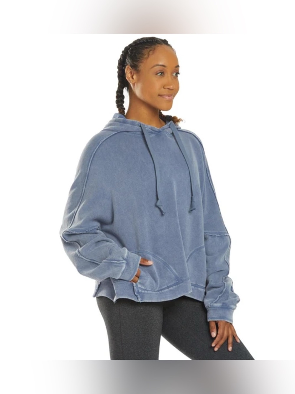 Free People Movement Criss Cross Hoodie Relaxed Fit Size Small